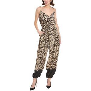 Stella Mccartney Womens Sienna Silk Jumpsuit, Black